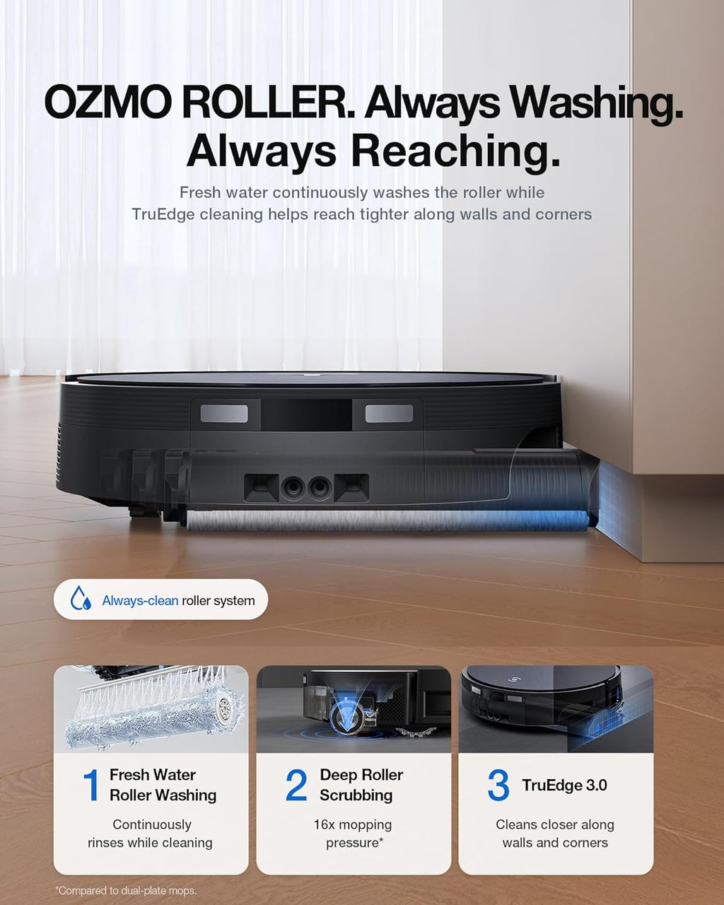 ECOVACS DEEBOT X12 OMNICYCLONE Robot Vacuum and Mop, FocusJet Pre-Spray, Bagless Station, OZMO Roller Instant Self Washing, Blast 22000Pa Suction, ZeroTangle, PowerBoost Charging for Large House