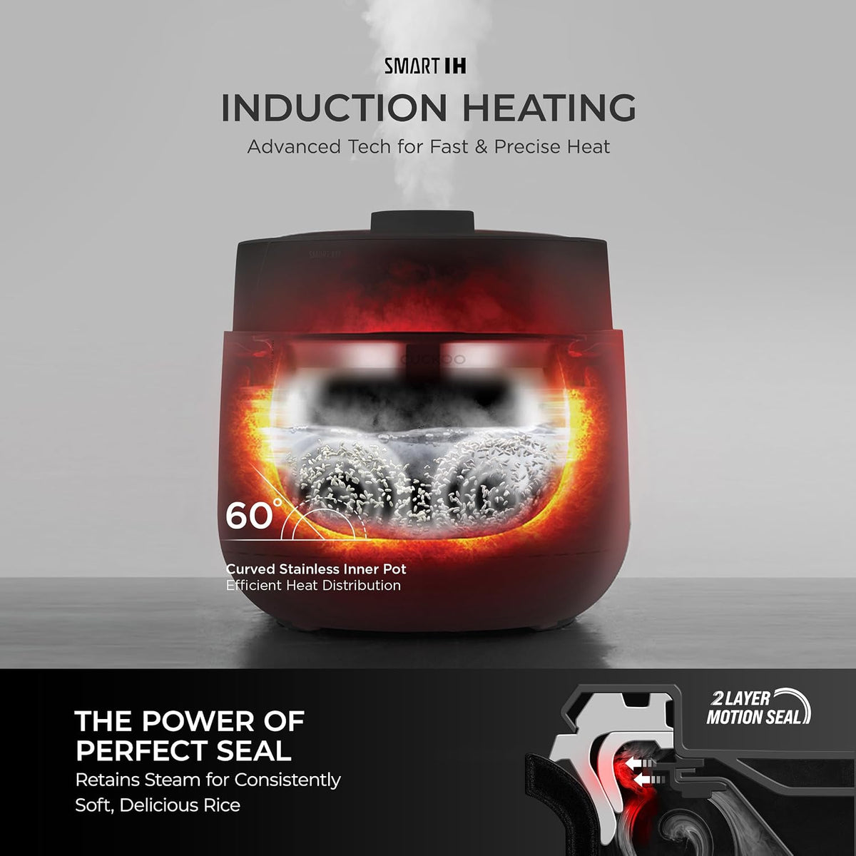 CUCKOO Twin Pressure Induction Rice Cooker, 20-Cup Cooked