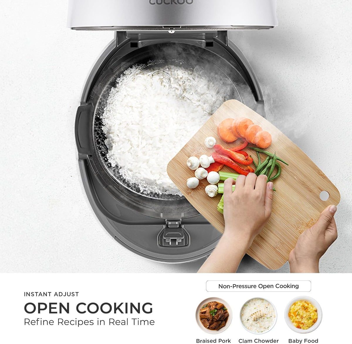 CUCKOO Twin Pressure Rice Cooker, 12-Cup Cooked, Gray