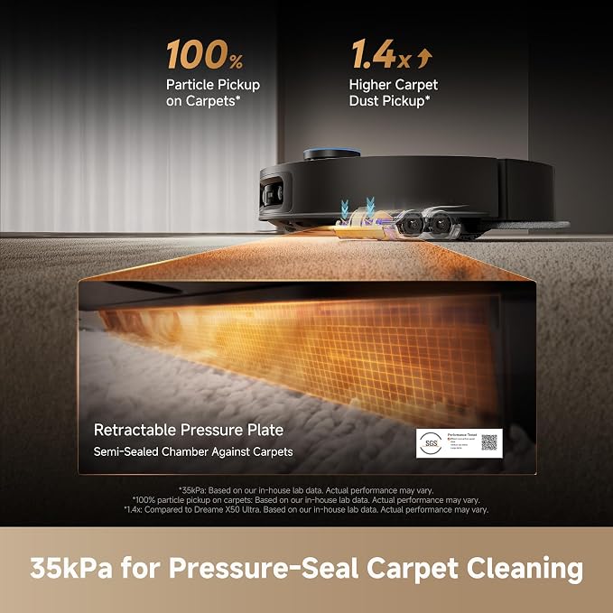 dreame X60 Max Ultra Complete Robot Vacuum and Mop, Dual Al Cameras
