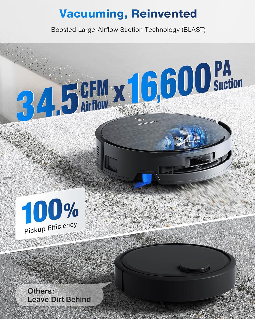 ECOVACS DEEBOT X9 PRO Omni Robot Vacuum and Mop, 16,600Pa Suction, Instant Roller Mop, ZeroTangle 3.0, Auto Mop Lift, AI Navigation, Self-Empty Station, Perfect for Pet Hair, Carpets & Hard Floors