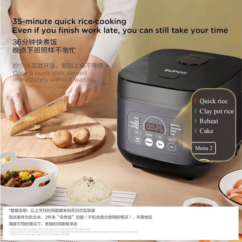 SUPOR 4L Capacity 5-Layer Inner Pot Multi-Function Deluxe Smart Rice Cooker